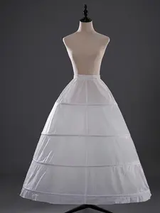 Adjustable Waist Petticoat for Long Dresses, 4-Hoops Crinoline Slip Underskirt, Party Costume, Role Play Dress-Up, All Seasons