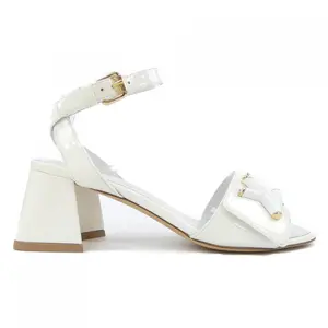 Pre-owned Louis Vuitton Patent Leather Small Leather Goods Shake Line Patent Calf Leather Sandals