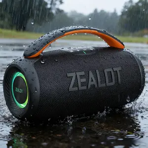 Zealot Portable Wireless Bluetooth-compatible Speaker, Multifunctional Wireless Speaker, 60w Stereo Sound, Ipx6 Waterproof, RGB Lights, USB TF Aux, Outdoor Home Party Pool Gift