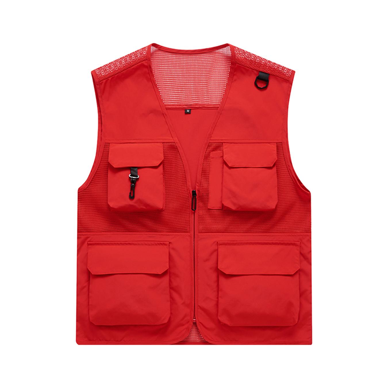Versatile Mesh-Lined Utility Vest for Men Durable Quick-Drying Ideal for Outdoor Activities Menswear Tops