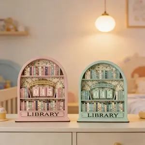 Vintage Wooden Reading Counter, Multifunctional Bookshelf Tracker with Replaceable Numbers, Bookmark Logo, Reader Gift for Book Lovers, Book Accessories