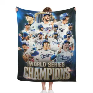 Dodgers championship blanket, comfortable flannel blanket, suitable for sofas, beds, bedrooms, chairs, stylish home décor, suitable for young people, men, women, and children, and a great gift.
