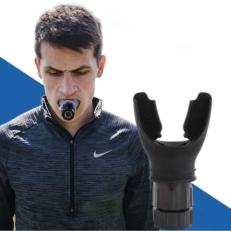 Portable Breathing Trainer, 1 Count Adjustable Resistance Breathing Trainer, Durable ABS & Silicone Breathing Exercise Tool, Sports Accessories for Running Enthusiasts, Home Workout Equipment, Home Gym Equipment, Training Gear, Training Aids