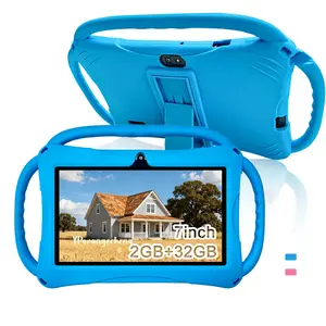7-inch children's tablet, Student tablets, Affordable tablet, Touchscreen Android Tablet, dual camera, educational entertainment all-in-one, 2+32GB, 3000mAh, quad core processor, parental control, anti fall case, with learning apps