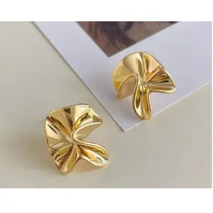 Fashionable Hoop Earrings Pair 1 Pair Minimalist Asymmetrical Geometric Design Women's Earrings