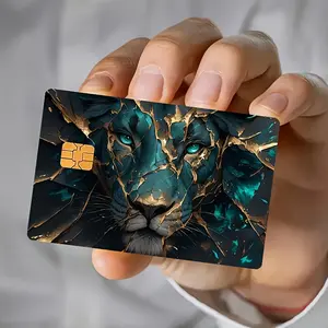 Green Lion Credit Card Sticker | Vinyl Matte Finish, Single Use, Protects EBT, Transportation, Keys, Credit Cards, Debit Cards, No Bubbles, High Quality, Suitable for Small Chip Cards, Sticker Decal