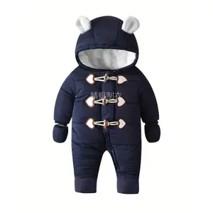 NewCozy Fleece-Lined Hooded Baby Onesie - Windproof, Warm Winter Coat with Bear Ears & Zipper Closure, Orange, Perfect Autumn/Winter, Perfect Outdoor Boys 3D Printed Short-sleeved Shorts classic Boys' Sweatshirt and Joggers jacket Socks for suit kids set