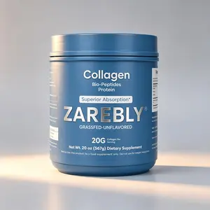 ZAREBLY Unflavored Grass Fed Collagen Powder 567g, 18 Essential Amino Acids Rich Hydrolyzed Protein Supplement For Whole Body Health pre workout Boost Daily Superfood Organic gym edible dietary