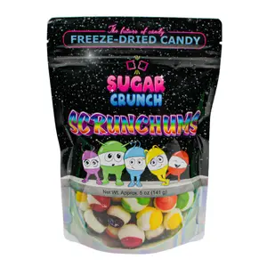 Sugar Crunch: Scrunchums - Original Rainbow Freeze-Dried Candy - Extra Crunchy Fruity Bites | TikTok Viral Candy, ASMR Sweets, Party Favor, Travel Snack, Resealable Pouch, Stocking Stuffer