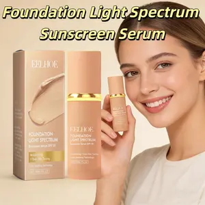 EELHOE Concealer Warm Tone Foundation Liquid, Long-Lasting Setting Powder, Covers Dark Circles, Wrinkles, Fine Lines, Spots