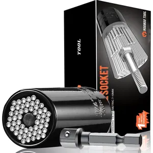 Super Universal Socket s Gifts for Men - Christmas Stocking Stuffers for Men Grip Socket Set with Power Drill Adapter Cool Stuff Ideas Gadgets for Him Birthday Gifts for Dad Women Husband
