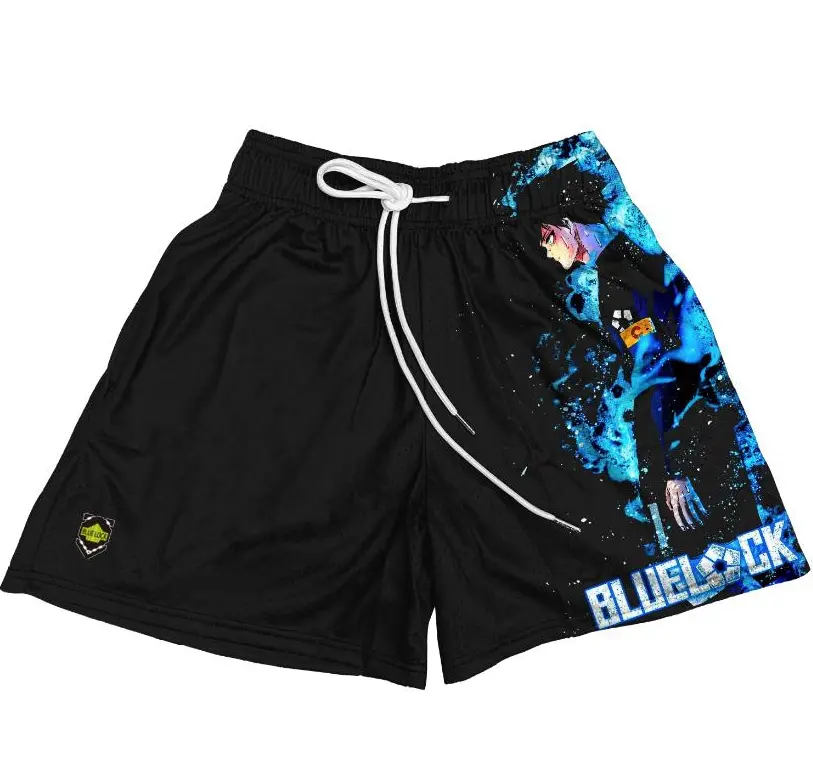 Blue Lock Yoichi Isagi Men's Shorts Workout Sport Knee Pants with Pockets Athletic Summer Shorts
