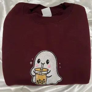 Boba boo embroidered sweatshirt
