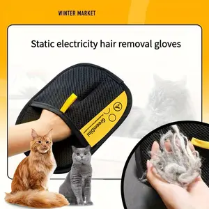 Pet Hair Cleaning Glove, Cat Fur Cleaner Tool, Cat Beauty Gloves, De-Shedding Brush, Dual-Sided Dog Fur Brush, Pet Grooming Accessory
