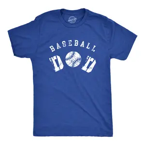 Mens Baseball Dad T Shirt Funny Cool Fathers Day Gift Base Ball Tee for Guys Mens Funny T Shirts Cool Vintage Fashion T-Shirt Gift Classic Menswear Dad Joke Apparel for Men Funny Baseball Short Sleeve Novelty Royal
