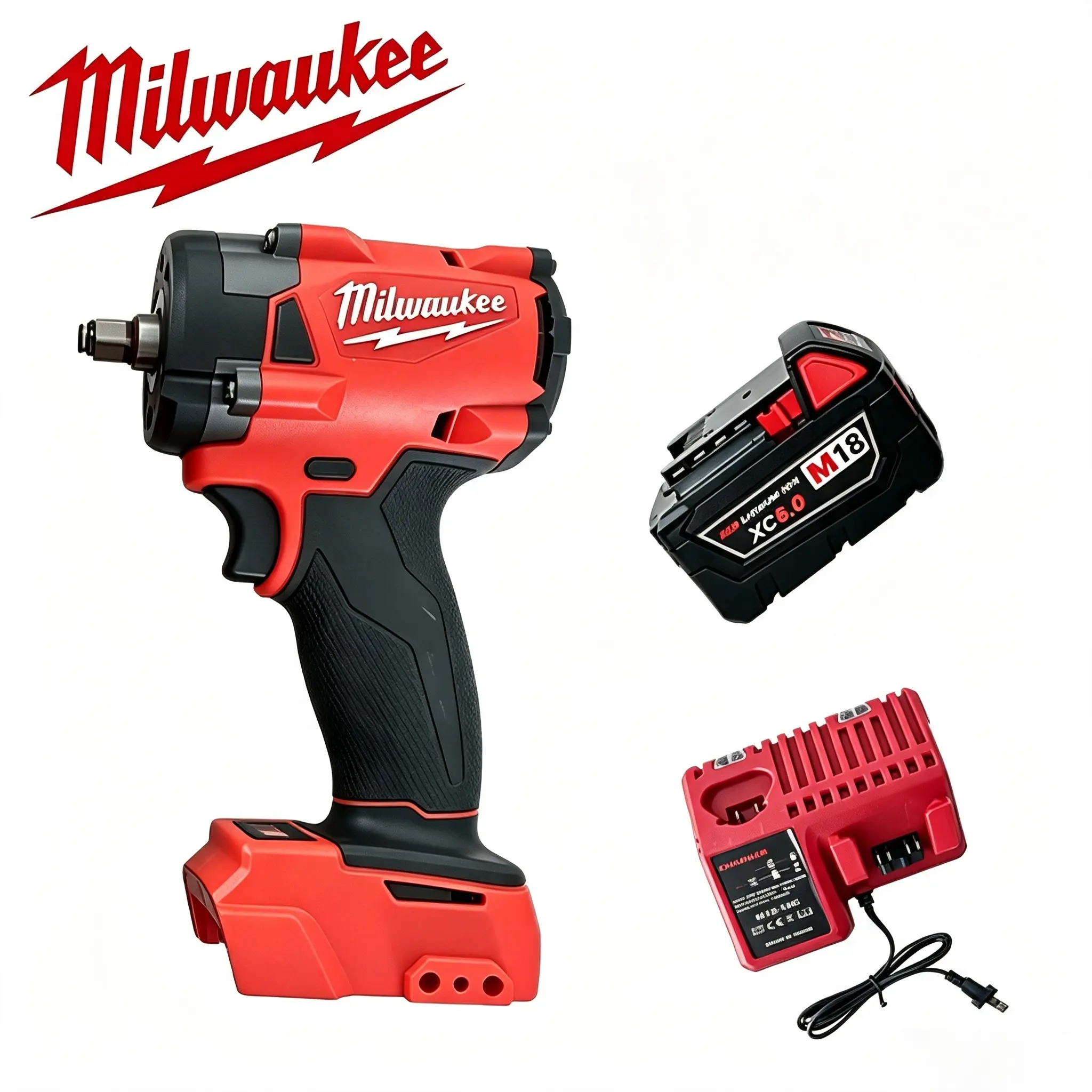Milwaukee M18 3/8" Brushless Impact Wrench - Professional Power Tool for Tight Spaces, Car Repair heavy duty repair tool nut lug tool set cordless electric battery lithium