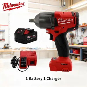 Milwaukee 900NM Brushless Impact Wrench 1/2" Square Drive Compatible with M18/M88 18V Batteries LED Lighted for Various Automotive Truck Repair Tasks