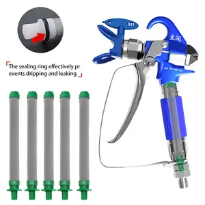 5-Piece Airless Spray Gun Filter Set, Stainless Steel Gun Filters, Universal Replacement Filter Elements for Airless Paint Sprayers