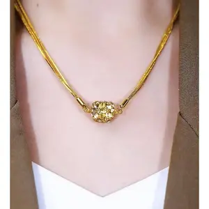 LisiZen High-End Magnetic Diamond-Inlaid Multi-Layer Collarbone Chain Accessory Magnetic Stackable Necklace for Women DZXL3403