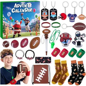 Advent Calendar 2025 Sport for Teen Boys Girls Baseball Football Christmas Countdown Gifts Accessories and Decorations Stocking Stuffers Ornaments Set Kit