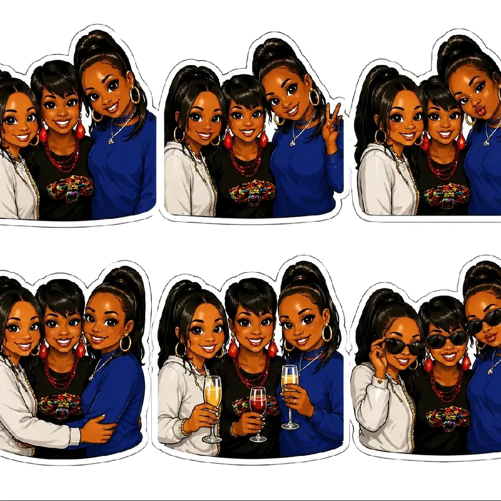 10 pack human cartoon stickers for scrap booking,  diy projects, cell phone cases, laptops and more!