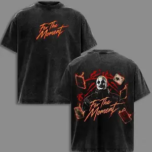 Chris.Brown – For The Moment Vintage Washed T-Shirt, Dark R&B Artist Graphic Tee, Gothic Concert Aesthetic Oversized Heavyweight Cotton Streetwear