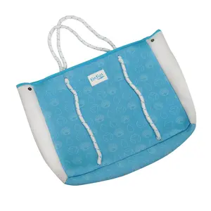 Blue Neoprene Tote Bag