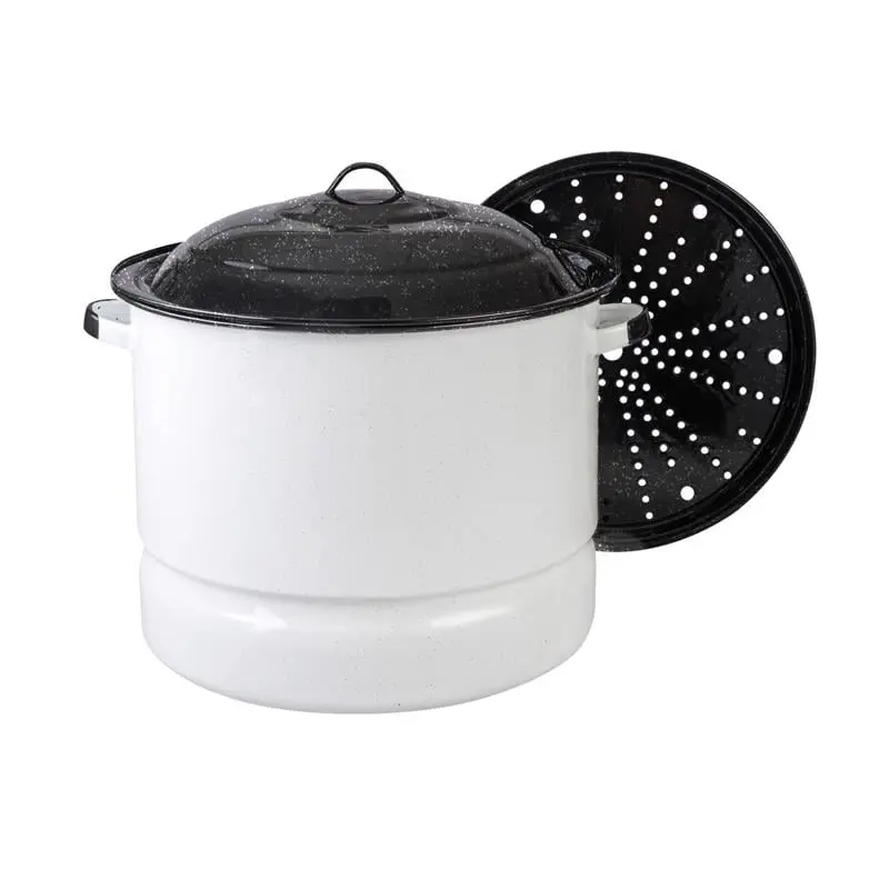 Cinsa 6090057 34 qt. Ceramic Over Steel Steamer Set
