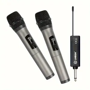 LMBGM Wireless Microphone System, Rechargeable Handheld Microphone & Receiver, Portable Microphone System for Home KTV Outdoor Singing Performance, Karaoke System