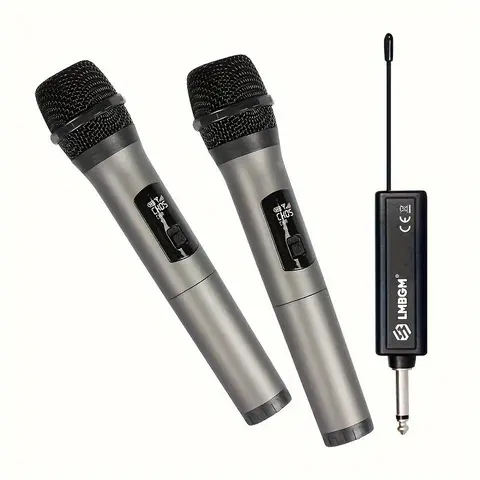 Wireless Microphone, Rechargeable Handheld Microphone, KTV Handheld Microphone System, Professional Microphone for Home KTV Party, Singing Mic, Audio, USB, Charging, Cordless Mics, Portable Rechargeable Mic