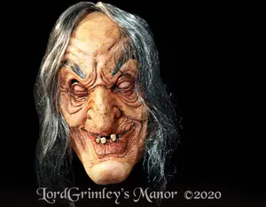 Lord Grimley's Manor - Perchta Witch - Half Mask - Latex Halloween Mask