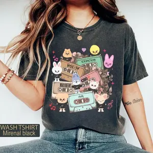 #SKZ Shirt,  Chibi Characters Shirt, Sweatshirt, Hoodie, Music Lover Gift, SKZ Album Shirt [Tshirt - Sweatshirt - Hoodie], Full Colors, Full Size