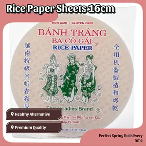 Banh Trang Ba Co Gai Rice Paper 16cm 12 oz Spring Rolls (Three Ladies) Foods Vietnamese Foods Snacks