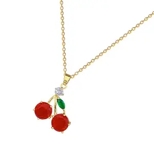 Chic Zircon Cherry Necklace Ideal For Everyday Wear And Special Occasions