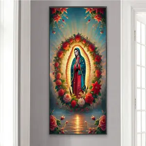 Virgin Mary DIY Diamond Arts Colorful Painting Kit without Frame, 5D Diamond Arts Colorful Painting Kit, Wall Art Decor for Home Living Room Bedroom