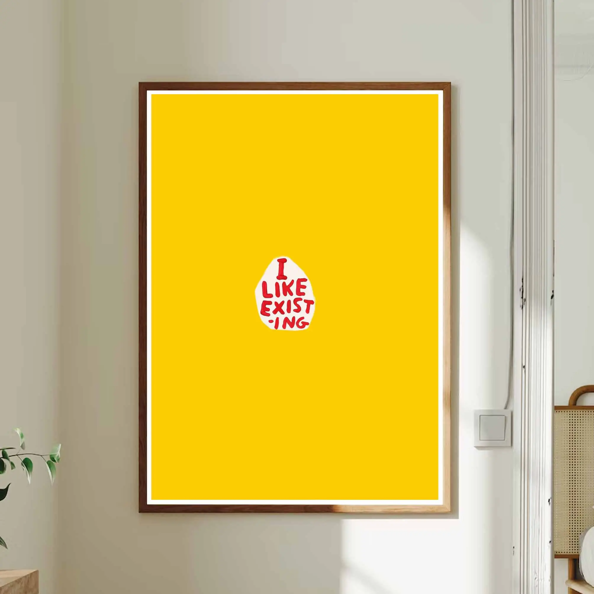 I Like Existing Poster, David Shrigley Existing Art, Quotes Funny Print
