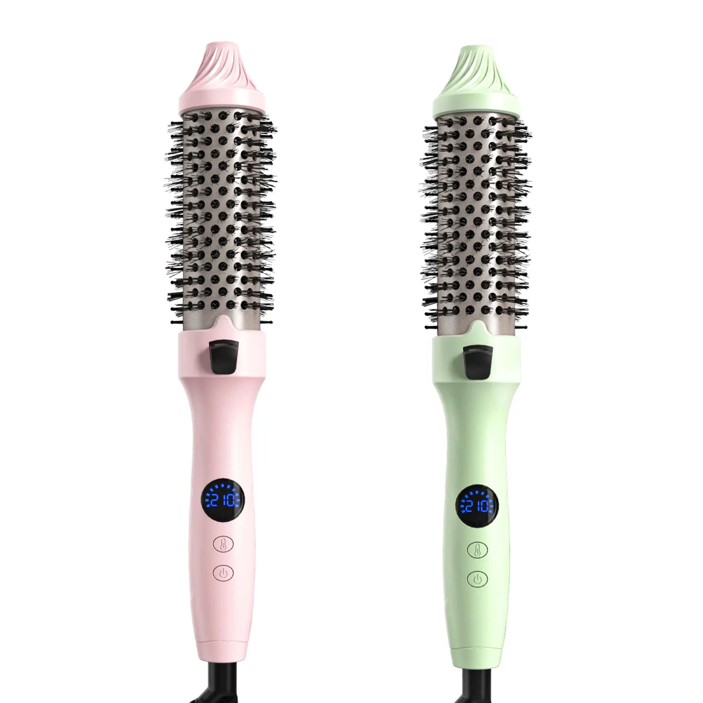 Green & Pink 2Pcs 1.5 Inch Hot Comb Set