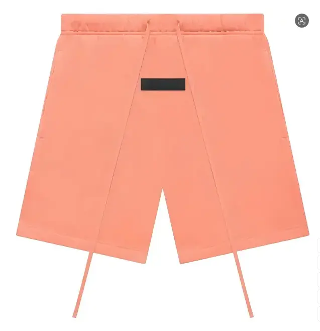 Men's Waist Sporty Quick-Dry Fleece-Lined Cotton Blend Jersey Gym Shorts - Coral, Breathable Casual Style, for Running & Athletic Use, with Rubberized Brand Patch, Waist Men's Sports Shorts