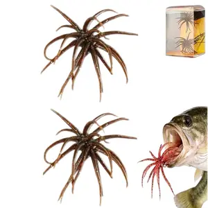 2Pcs Sea Urchin Soft Bait, Realistic Fuzzy Dice Fishing Lure, Floating TPR Swimbait with Reflective Stars, Plastic Baits for Bass Fishing,Drop Shot,Wacky Rig/Neko Rig & Finesse,Slow Sinking