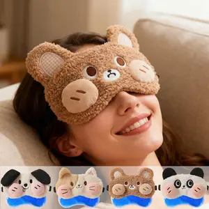 2pcs Plush Eye Mask Set, Reusable Gel Ice Pack, Hot Cold Therapy, Fatigue Relief, Travel Yoga Outdoor, Unisex Sleep Aid Tool