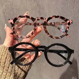2 Pairs Vintage Round Frame Reading Glasses Set, Blue Light Blocking Classic Design, Fashionable for Office/commute/daily Use