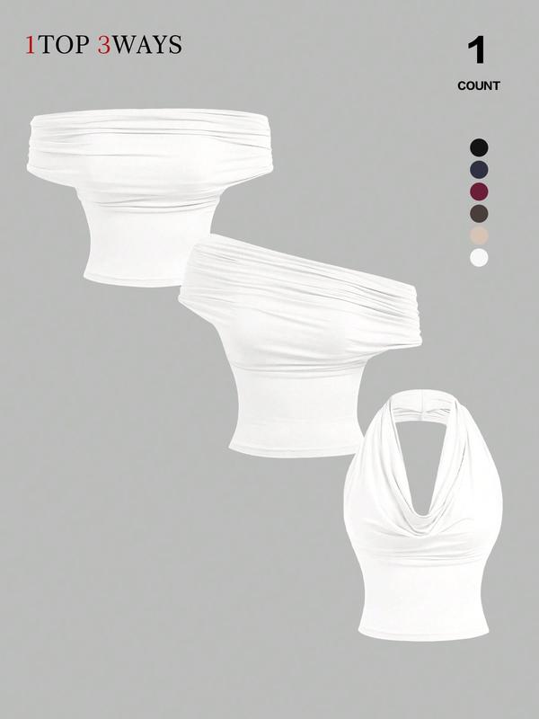 Women's Three-Way Convertible Vest Top, Slim Fit Design, Ideal for Daily Wear & Stylish, Perfect for Trendy Looks Women's Three-Way Convertible Vest Top, Slim Fit Design, Ideal for Daily Wear & Stylish, Perfect for Trendy Looks