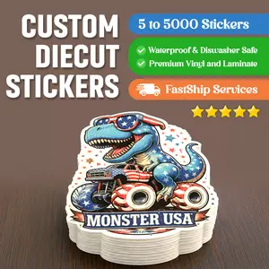 Custom Logo Vinyl Stickers: Die Cut Stickers, Waterproof, Round, Square or Rectangle – 50 Pack Premium Quality Logo Stickers for Small Business, Packaging, Branding, Laptop, Bottle