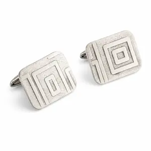 Sterling Silver Greek Key Cufflinks