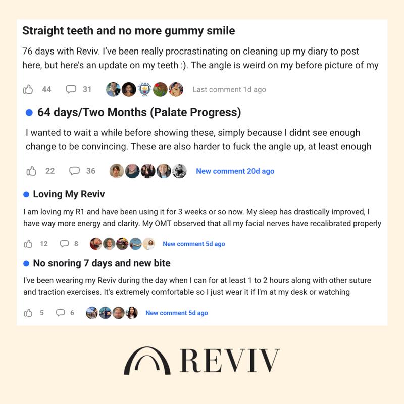 Reviv R1 Mouthguard + Support Package - Includes 3-Month Community Access & Personalized Guidance for TMJ Relief & Jawline Balance - Retainers