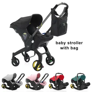 (No Base)Baby Stroller with Free Bag ,NewbornStroller,Foldable Stroller Legs,Equipped with ChestClip,One-Click Contraction Function,Alloy MetalMaterial,4-wheel Travel Toddler Stroller