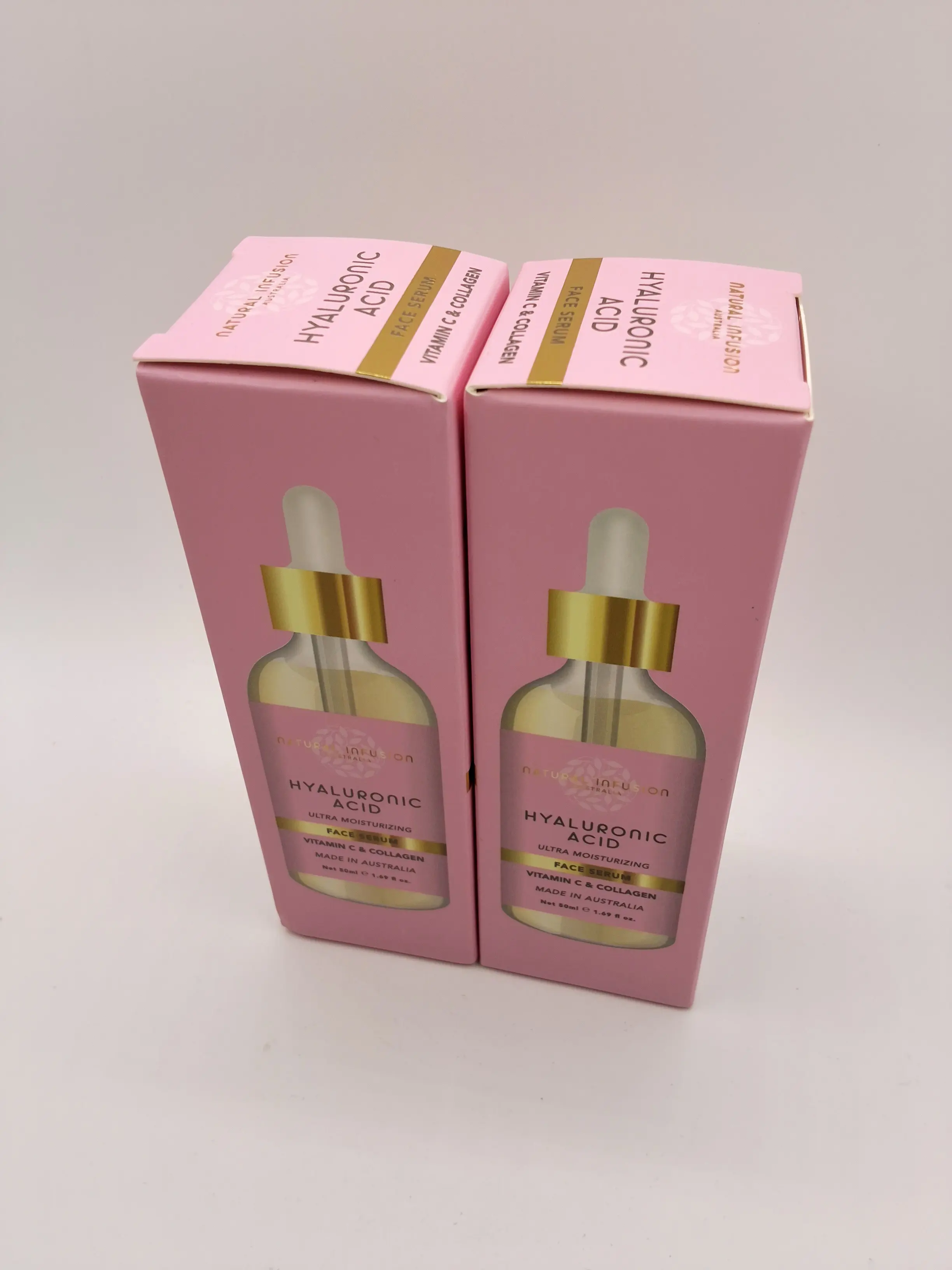 Natural Infusion Hyaluronic Acid Face Serum with Vitamin C & Collagen 50 ml Pack of 2.