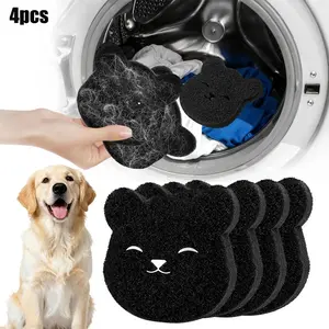 4-Pack Strong Hair Remover for Clothes, Washing Machine Cleaning Roller, Universal Stain Removal, Efficient Laundry Care Tool