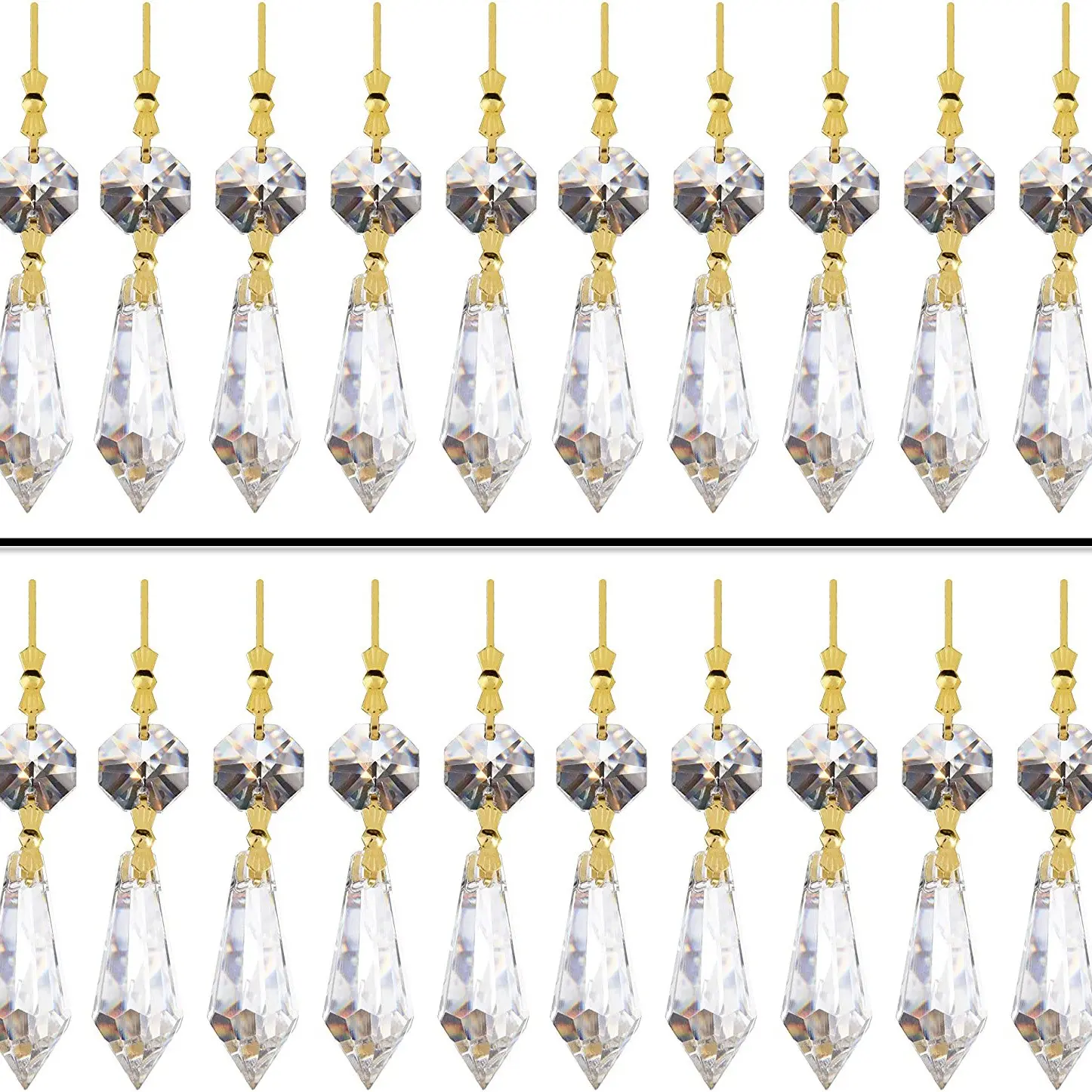 20pc Crystal Teardrop Pendant Lights, Transparent Hanging Decorations, Pendant Design, Droplet Pendant, DIY Jewelry Making Supplies, Elegant Lighting Accessories, Crystal Pendants Set