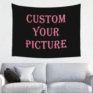 Custom Tapestry 37L'' x 29W'' with Picture Logo Text for Wall Customized Flag Backdrop Tapestry Wall Hanging Personalized Tapestries for Bedroom Decor Decorative